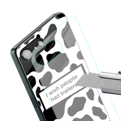 i wish people had trailers back phone cover | glass case for iphone 16e