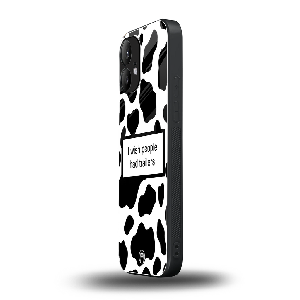 i wish people had trailers back phone cover | glass case for nothing phone 2
