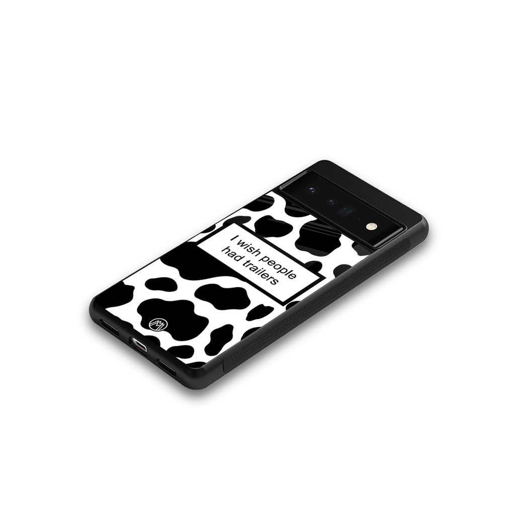 i wish people had trailers back phone cover | glass case for google pixel 6 pro