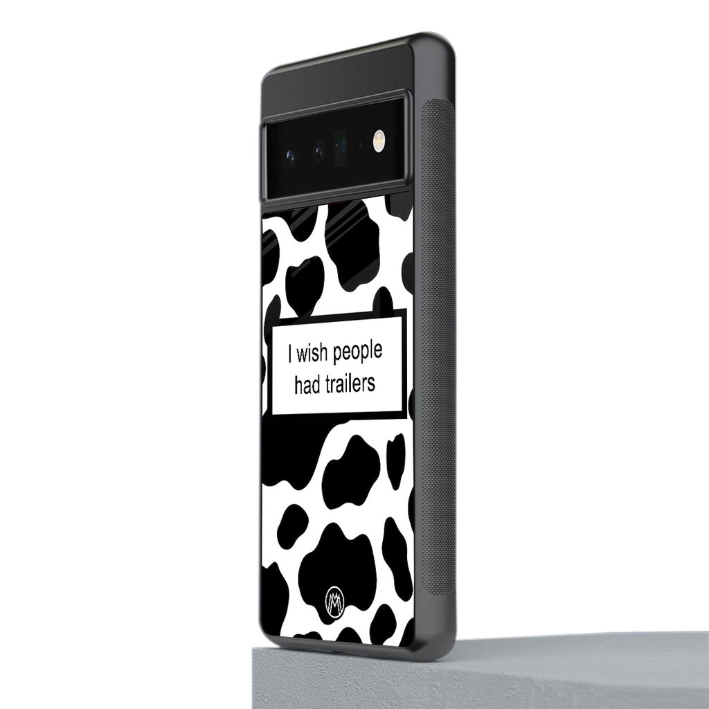 i wish people had trailers back phone cover | glass case for google pixel 6 pro