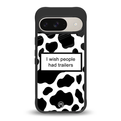 i wish people had trailers back phone cover | glass case for google pixel 9