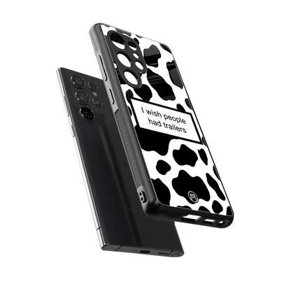 i wish people had trailers back phone cover | glass case for samsung galaxy s25 ultra