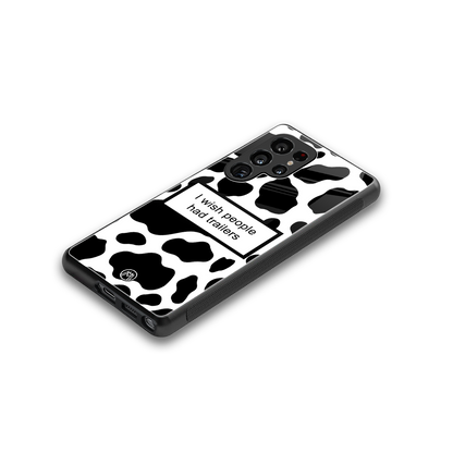 i wish people had trailers back phone cover | glass case for samsung galaxy s25 ultra