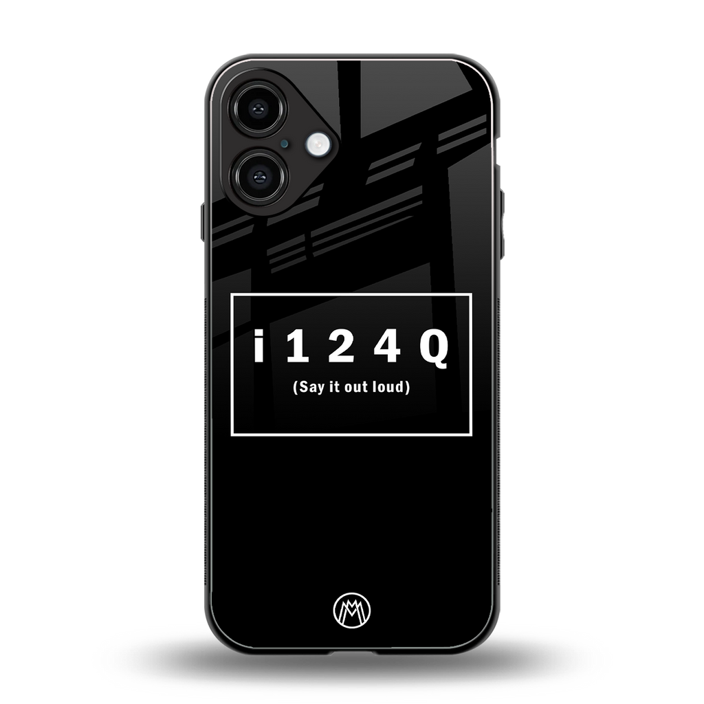 i124q back phone cover | glass case for iphone 16 plus
