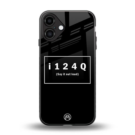 i124q back phone cover | glass case for iphone 16 plus