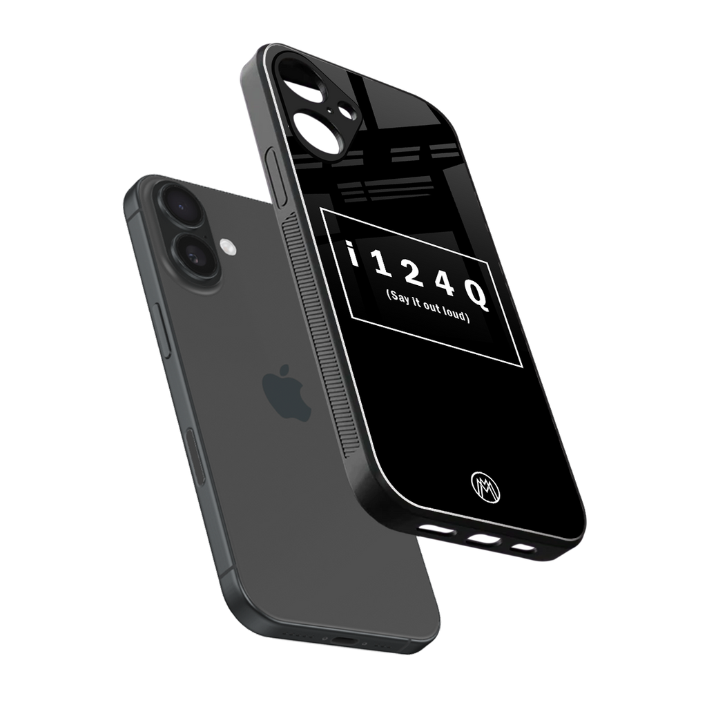 i124q back phone cover | glass case for iphone 16 plus