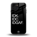 idgaf back phone cover | glass case for iphone 13 mini