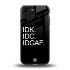 idgaf back phone cover | glass case for iphone 13 mini
