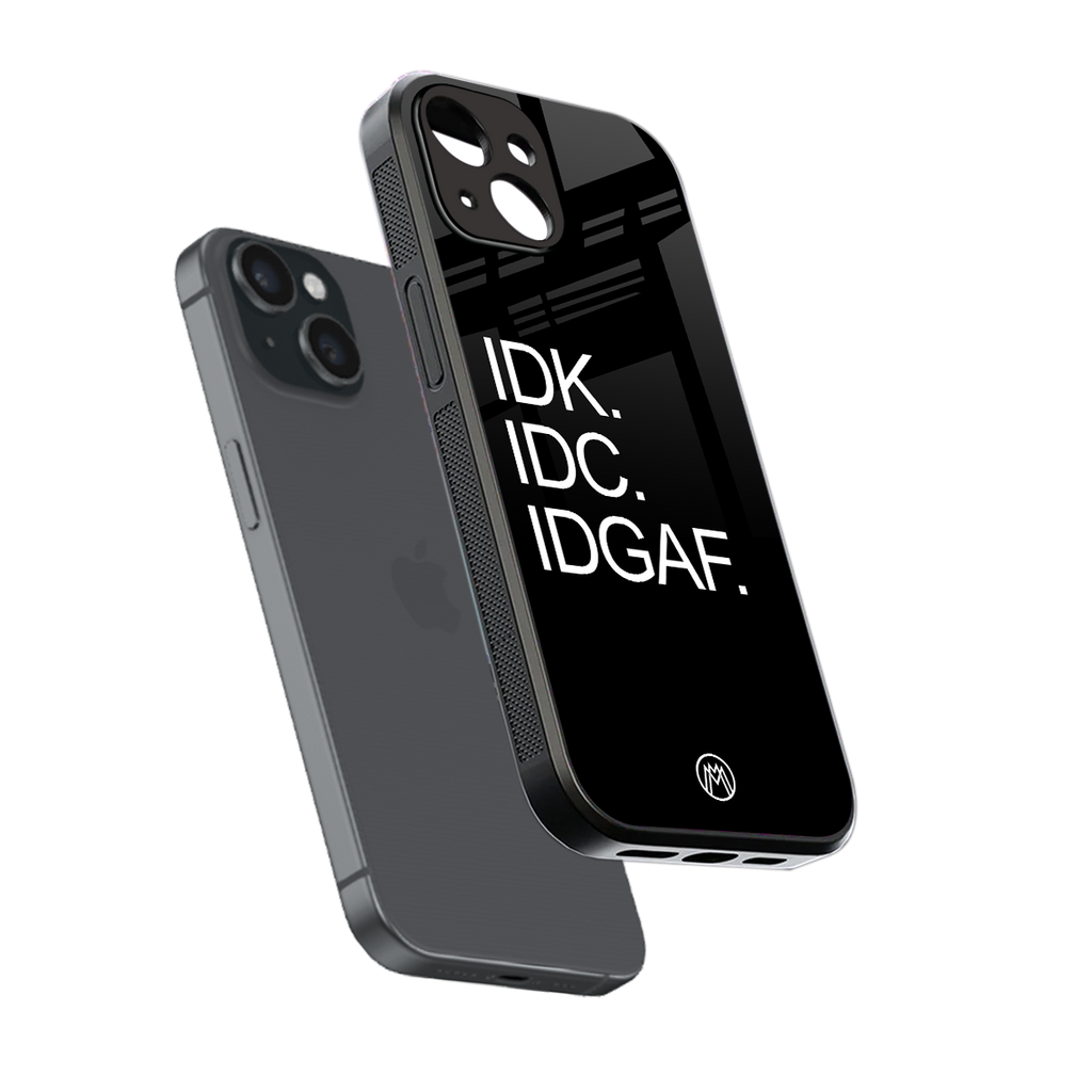idgaf back phone cover | glass case for iphone 13 mini