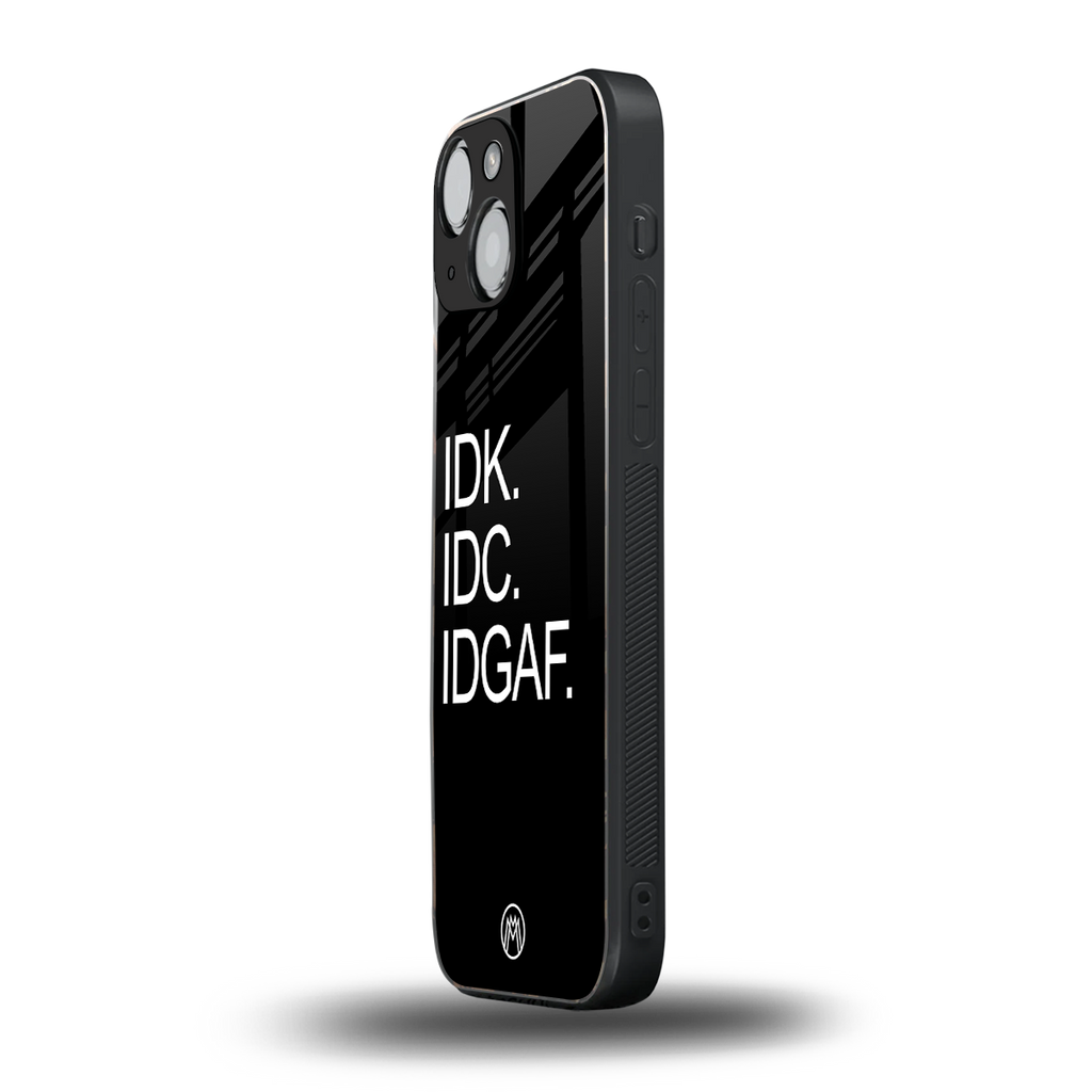idgaf back phone cover | glass case for iphone 13 mini