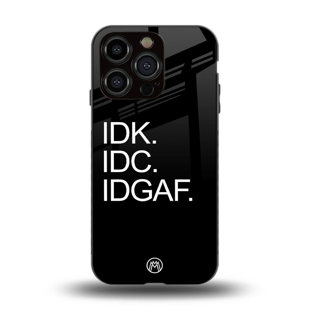 idgaf back phone cover | glass case for iphone 13 pro