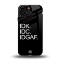 idgaf back phone cover | glass case for iphone 13 pro