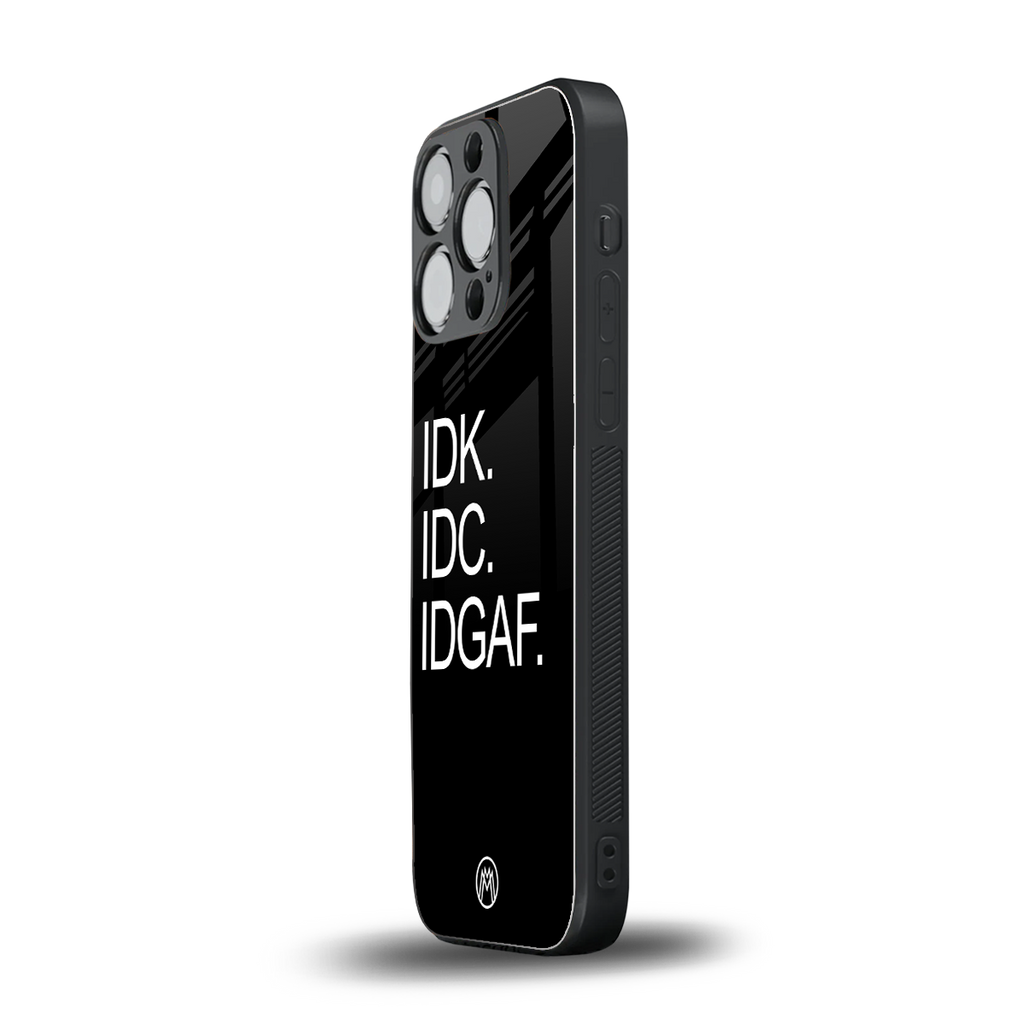 idgaf back phone cover | glass case for iphone 13 pro