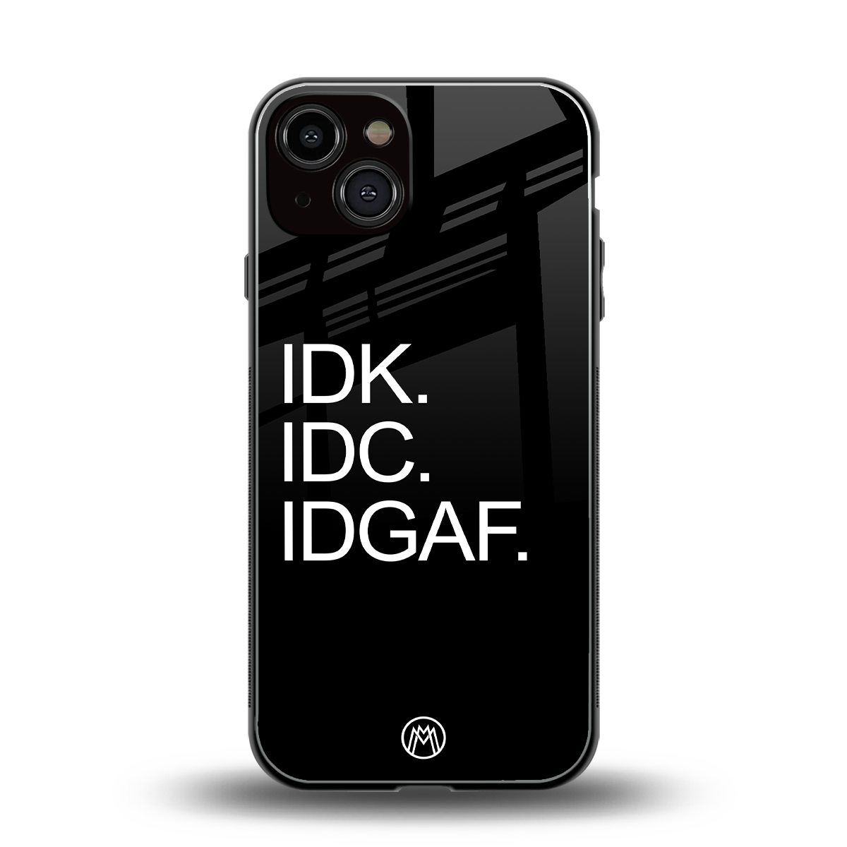 idgaf back phone cover | glass case for iphone 13