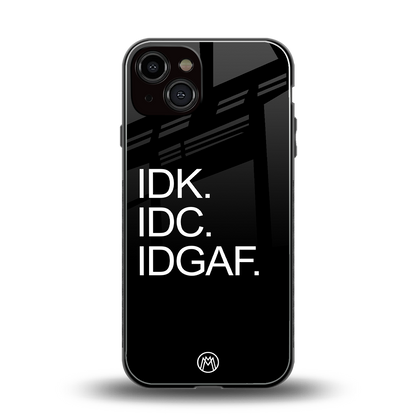 idgaf back phone cover | glass case for iphone 13