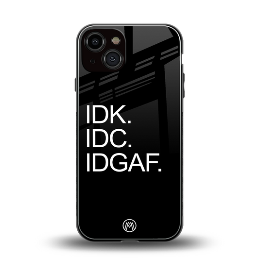 idgaf back phone cover | glass case for iphone 13