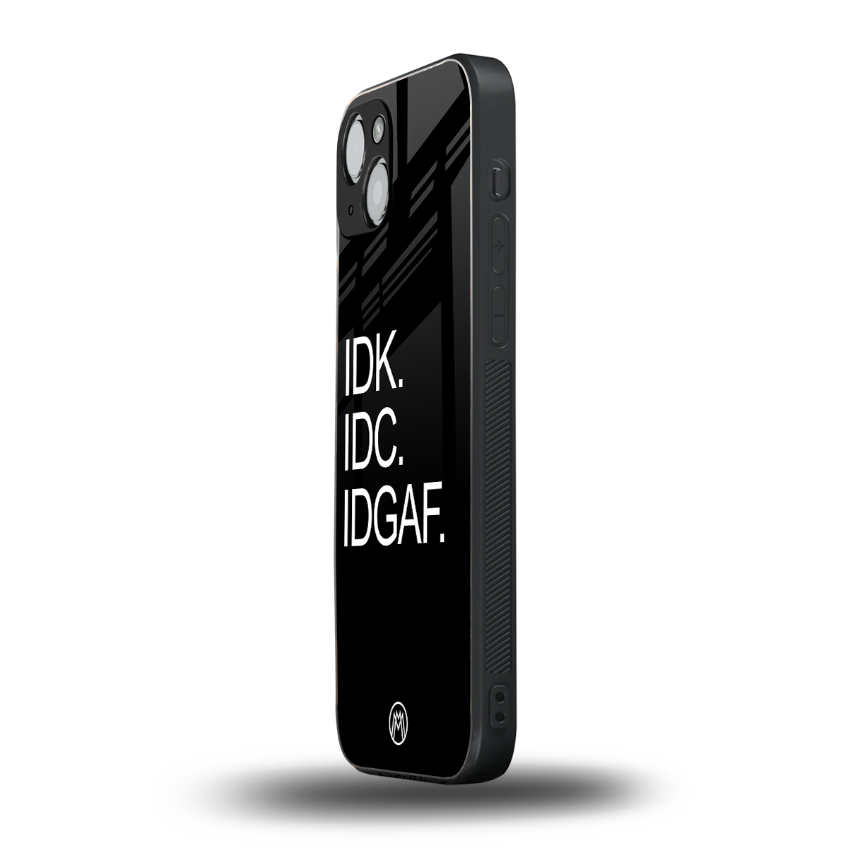 idgaf back phone cover | glass case for iphone 15 plus