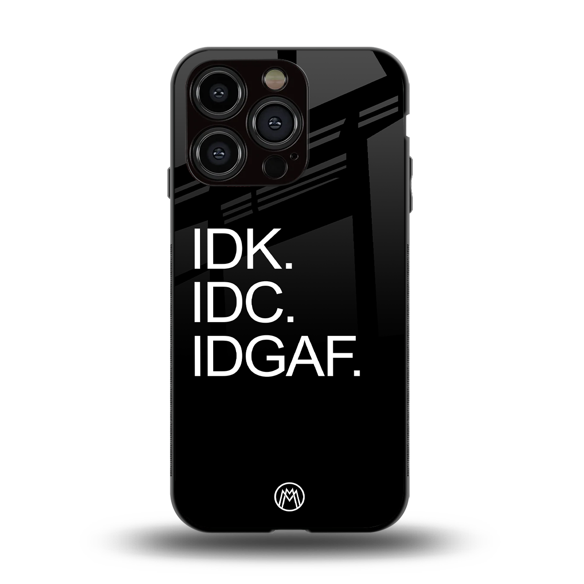 idgaf back phone cover | glass case for iphone 14 pro