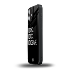 idgaf back phone cover | glass case for iphone 16 plus
