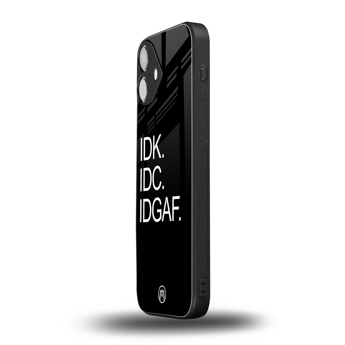 idgaf back phone cover | glass case for iphone 16 plus