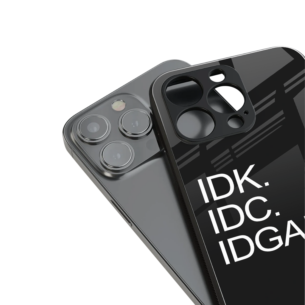 idgaf back phone cover | glass case for iphone 13 pro