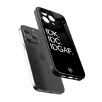 idgaf back phone cover | glass case for iphone 16 pro