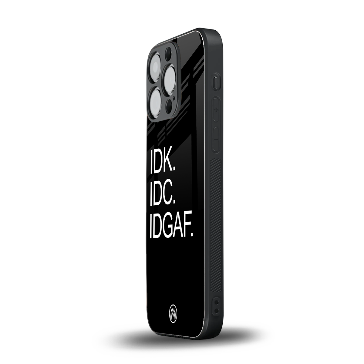 idgaf back phone cover | glass case for iphone 16 pro