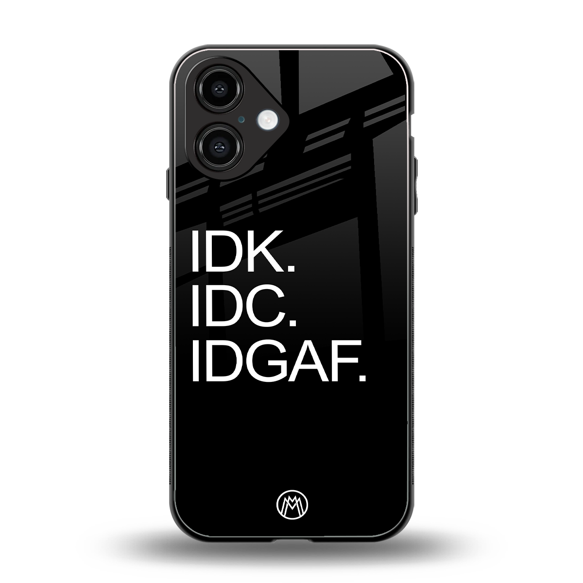 idgaf back phone cover | glass case for iphone 16