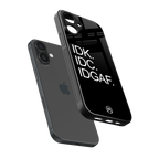 idgaf back phone cover | glass case for iphone 16
