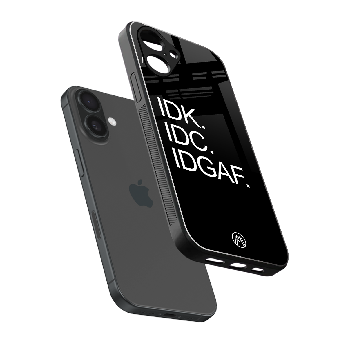 idgaf back phone cover | glass case for iphone 16