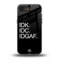 idgaf back phone cover | glass case for iphone 16e