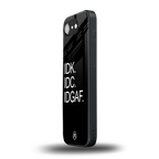 idgaf back phone cover | glass case for iphone 16e