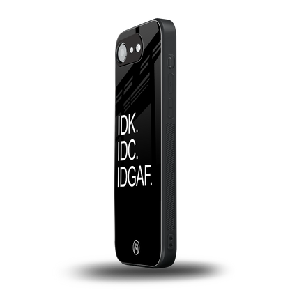 idgaf back phone cover | glass case for iphone 16e