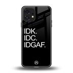 idgaf back phone cover | glass case for nothing phone 1