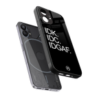 idgaf back phone cover | glass case for nothing phone 1