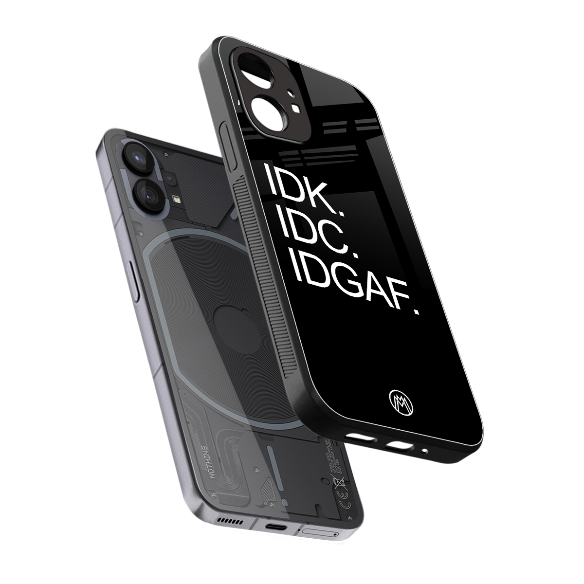 idgaf back phone cover | glass case for nothing phone 1