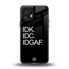 idgaf back phone cover | glass case for nothing phone 2