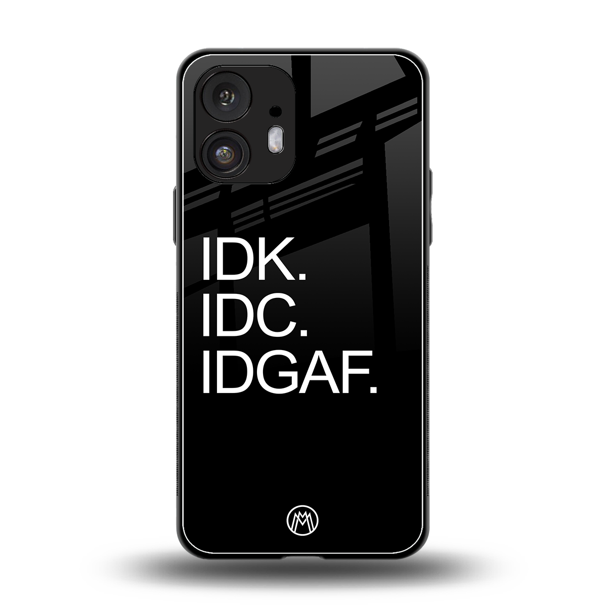 idgaf back phone cover | glass case for nothing phone 2