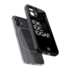 idgaf back phone cover | glass case for nothing phone 2
