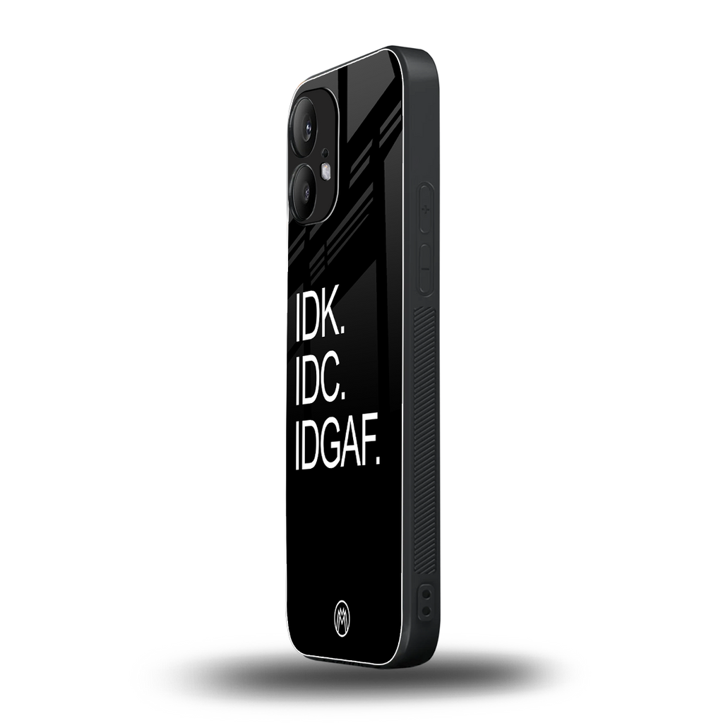 idgaf back phone cover | glass case for nothing phone 2