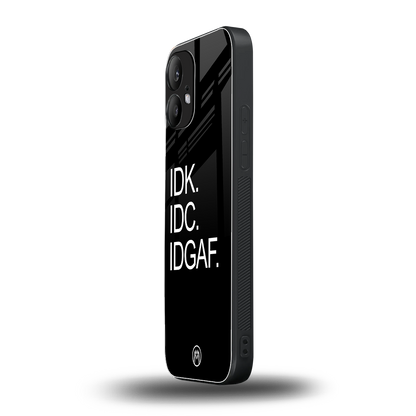 idgaf back phone cover | glass case for nothing phone 2