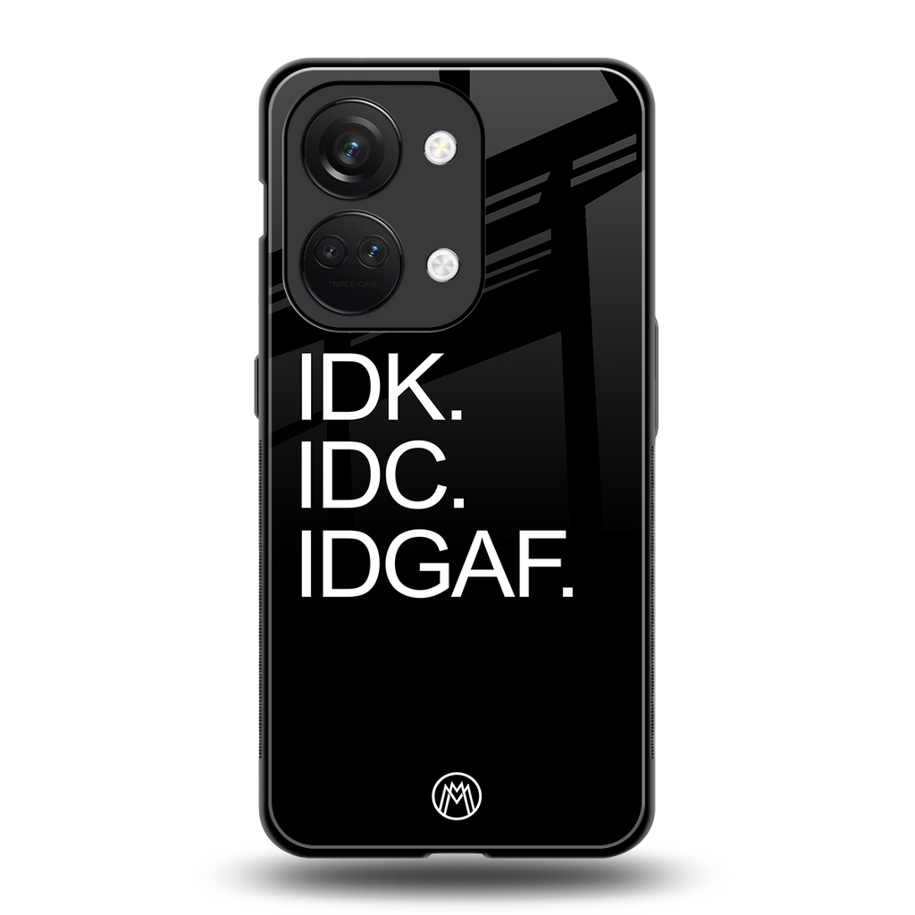 idgaf back phone cover | glass case for oneplus nord 3