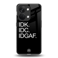 idgaf back phone cover | glass case for oneplus nord 3