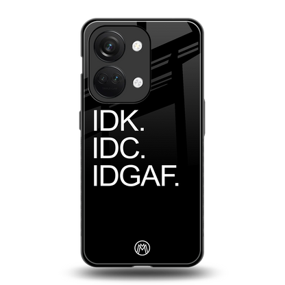 idgaf back phone cover | glass case for oneplus nord 3