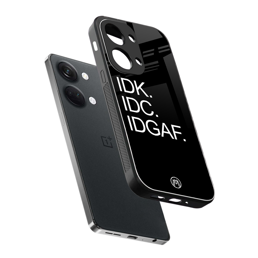 idgaf back phone cover | glass case for oneplus nord 3