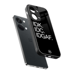 idgaf back phone cover | glass case for oneplus nord 3