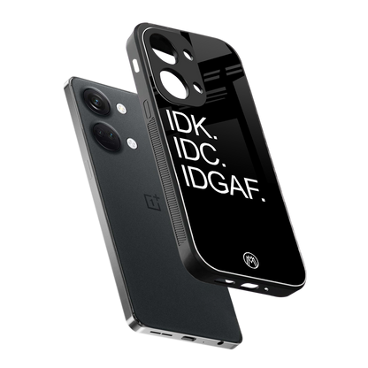 idgaf back phone cover | glass case for oneplus nord 3