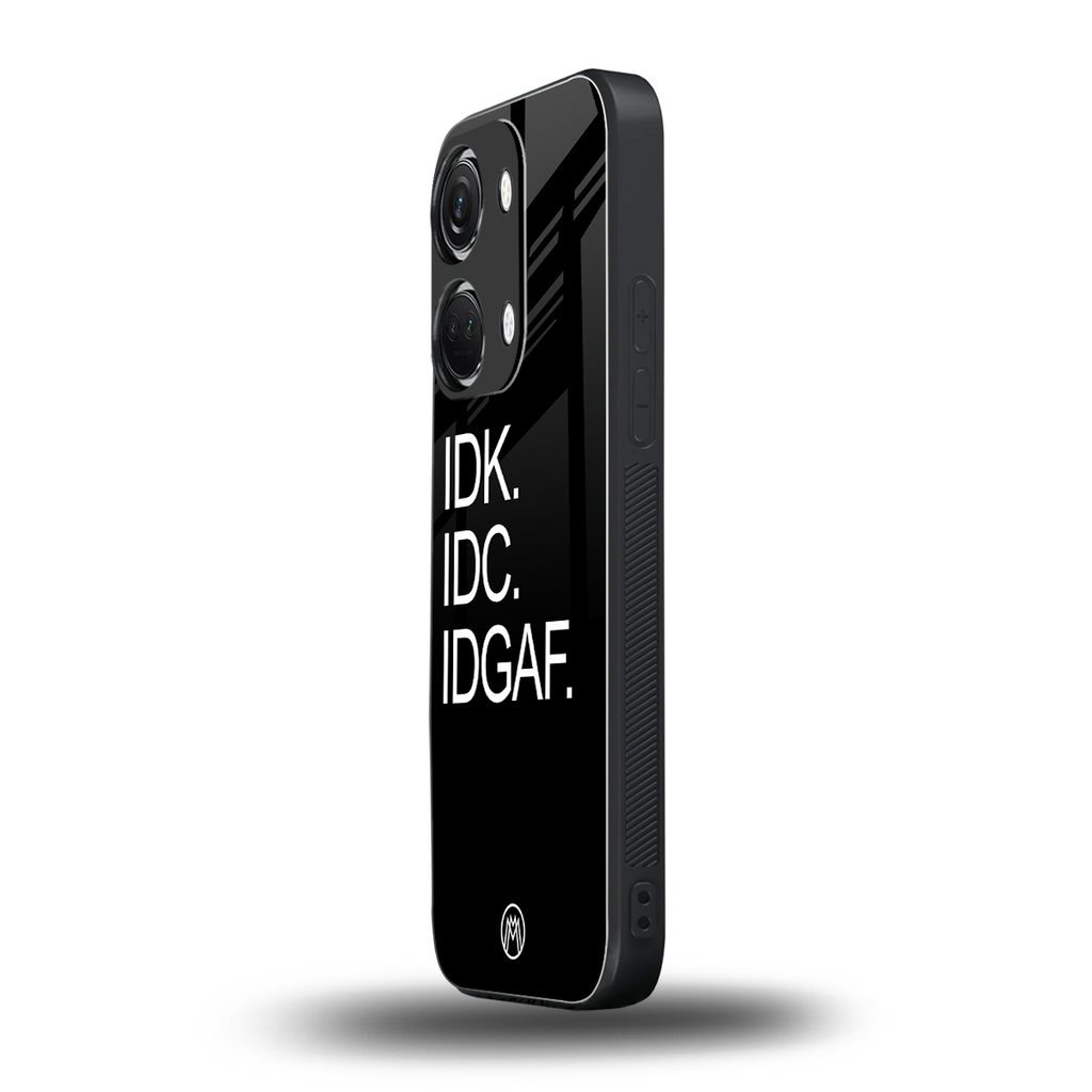 idgaf back phone cover | glass case for oneplus nord 3