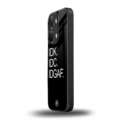 idgaf back phone cover | glass case for oneplus nord 3