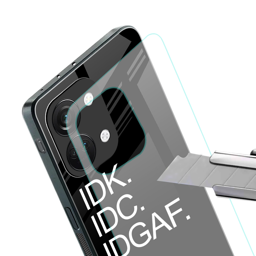 idgaf back phone cover | glass case for oneplus nord 3